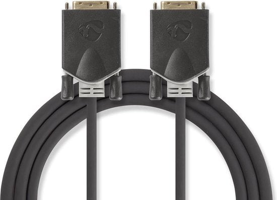 Nedis DVI-Kabel - DVI-D 24+1-Pins Male - DVI-D 24+1-Pins Male - 2560x1600 - Verguld - 2.00 m - Recht - PVC - Antraciet - Blister - afbeelding 9