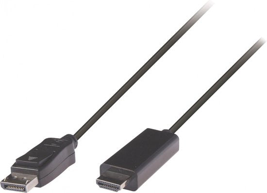 Nedis DisplayPort-Kabel - DisplayPort Male - HDMI Connector - 1080p - Vernikkeld - 2.00 m - Rond - PVC - Zwart - Envelop - afbeelding 12