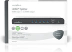 Nedis HDMI-Splitter - 4-Poorts poort(en) - HDMI Input - 4x HDMI Output - 4K@60Hz - 18 Gbps - Metaal - Antraciet - afbeelding 7