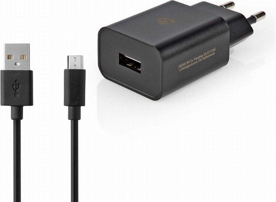 Nedis Oplader - 12 W - 1x 2.1 A - Outputs: 1 - USB-A - Micro-USB - 1.00 m - Single Voltage Output - Zwart - afbeelding 16