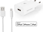 Nedis Oplader - 12 W - 1x 2.4 A - Outputs: 1 - USB-A - Lightning 8-Pins (Los) Kabel - 1.00 m - Single Voltage Output - Wit - afbeelding 1