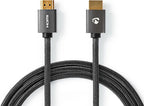 Nedis High Speed ​​HDMI-Kabel met Ethernet - HDMI Connector - HDMI Connector - 4K@60Hz - ARC - 18 Gbps - 1.00 m - Rond - Katoen - Gun Metal Grijs - Cover Window Box - afbeelding 1