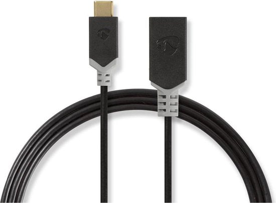 Nedis USB-C Adapter - USB 3.2 Gen 1 - USB-C Male - USB-A Female - 5 Gbps - 0.15 m - Rond - Vernikkeld - PVC - Antraciet - Doos - afbeelding 13