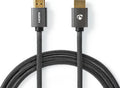 Nedis High Speed ​​HDMI-Kabel met Ethernet - HDMI Connector - HDMI Connector - 4K@60Hz - ARC - 18 Gbps - 0.50 m - Rond - Katoen - Grijs / Gun Metal Grijs - Cover Window Box - afbeelding 1
