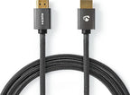 Nedis High Speed ​​HDMI-Kabel met Ethernet - HDMI Connector - HDMI Connector - 4K@60Hz - ARC - 18 Gbps - 0.50 m - Rond - Katoen - Grijs / Gun Metal Grijs - Cover Window Box - afbeelding 1