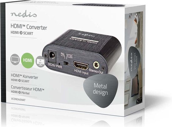 Nedis HDMI-Converter - HDMI Input - Scart Female - 1-weg - 480i - 18 Gbps - Metaal - Antraciet - afbeelding 10