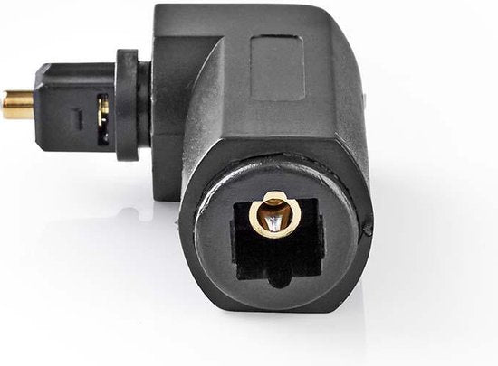Nedis TosLink-Adapter - TosLink Male - Toslink Female - 90° Gehoekt - ABS - Zwart - 10 Stuks - Polybag - afbeelding 3