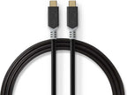 Nedis USB-Kabel - USB 3.2 Gen 2x2 - USB-C Male - USB-C Male - 100 W - 4K@60Hz - 20 Gbps - Verguld - 2.00 m - Rond - PVC - Antraciet - Doos - afbeelding 6