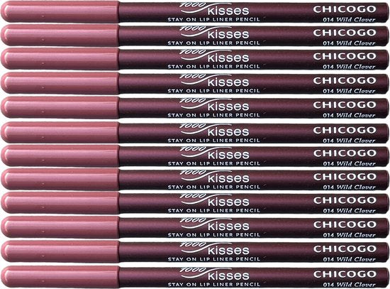Rimmel London CHICOGO 1000 KISSES Stay on lip Liner Pencil 014 Wild Clover x 12 - afbeelding 1