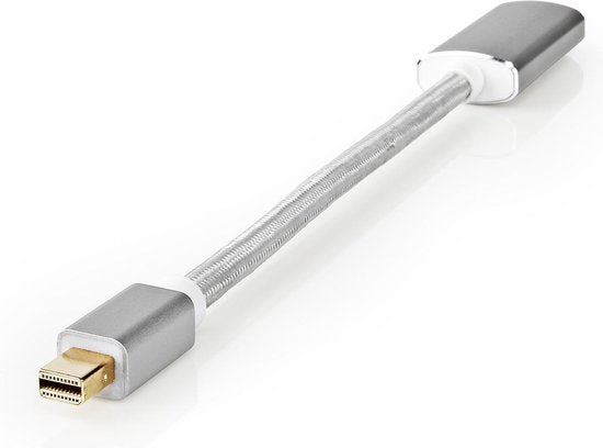 Nedis Mini DisplayPort-Kabel - DisplayPort 1.2 - Mini-DisplayPort Male - HDMI Output - 21.6 Gbps - Verguld - 0.20 m - Rond - Gevlochten - Zilver - Cover Window Box - afbeelding 4