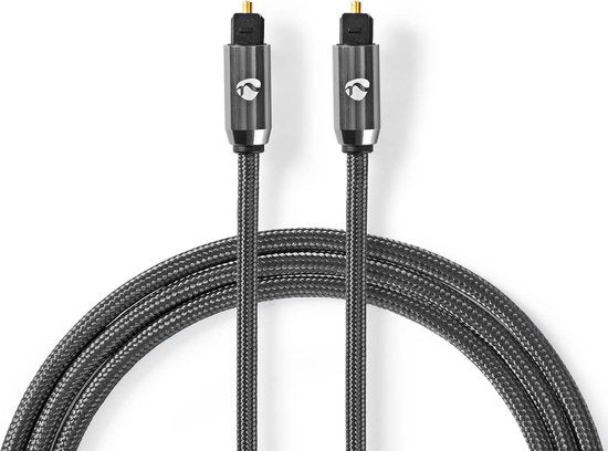 Nedis Digitale Audiokabel | TosLink Male - TosLink Male | Gun Metal Grey | Gevlochten Kabel - afbeelding 33
