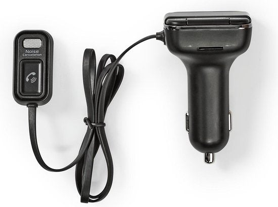 Nedis FM-Audiotransmitter voor Auto - Gefixeerd - Handsfree bellen - 0.8 " - LED-Scherm - Bluetooth - 5.0 V DC / 1.0 A / 5.0 V DC / 2.4 A - Google Assistant / Siri - Grijs / Zwart - afbeelding 4