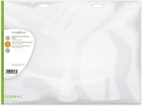Nedis Actieve USB 2.0-Verlengkabel A F BK - afbeelding 10