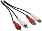 Stereo-Audiokabel - 2x RCA Male - 2x RCA Female - Vernikkeld - m - Rond - Zwart - afbeelding 8