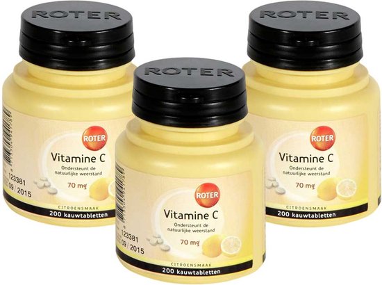 Roter Vitamine C 70 mg Citroen - 3 x 200 kauwtabletten - Voordeelverpakking - afbeelding 8