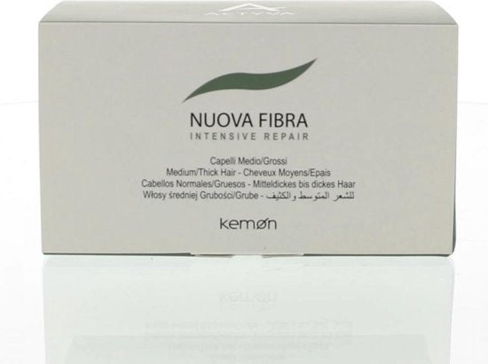 KEMON ACTYVA NUOVA FIBRA INTENSE REPAIR MEDIUM/DIK HAAR 12X25ML AMPULLEN BESCHADIGD HAAR 300ML - afbeelding 1