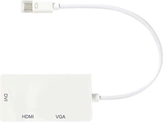 Nedis Mini DisplayPort-Kabel - DisplayPort 1.2 - Mini-DisplayPort Male - DVI-D 24+1-Pins Female / HDMI Input / VGA Female 15p - 21.6 Gbps - Vernikkeld - 0.20 m - Rond - PVC - Wit - Polybag - afbeelding 17