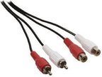 Stereo-Audiokabel - 2x RCA Male - 2x RCA Female - Vernikkeld - m - Rond - Zwart - afbeelding 24