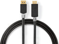 Nedis DisplayPort-Kabel - DisplayPort Male - HDMI Connector - 4K@60Hz - Verguld - 2.00 m - Rond - PVC - Antraciet - Polybag - afbeelding 1