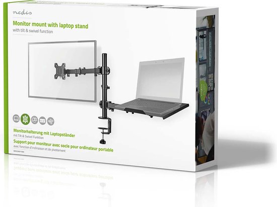 Nedis Monitorbeugel voor Bureaus - Notebook - 1 Scherm - 15 - 32 " - 75x75 / 100x100 - Interactief - afbeelding 7