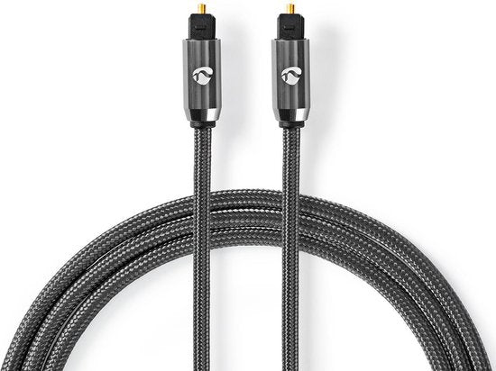 Nedis Digitale Audiokabel | TosLink Male - TosLink Male | Gun Metal Grey | Gevlochten Kabel - afbeelding 9