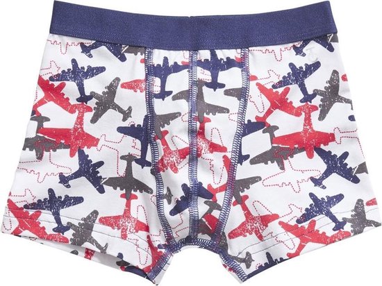 Ten Cate - Jongens - 2-Pack Boxershorts Dino Streep  - Blauw - 110/116 - afbeelding 2