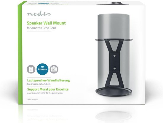 Nedis Speakerbeugel - Geschikt voor: Amazon Echo Gen1 - Wand - 1.5 kg - Vast - Staal - Zwart - afbeelding 4