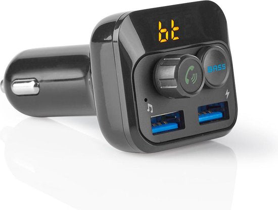 Nedis FM-Audiotransmitter voor Auto - Gefixeerd - Handsfree bellen - 1.0 " - LED-Scherm - Bluetooth - 5.0 V DC / 1.0 A / 5.0 V DC / 2.4 A - Bass boost - Google Assistant / Siri - Zwart - afbeelding 5