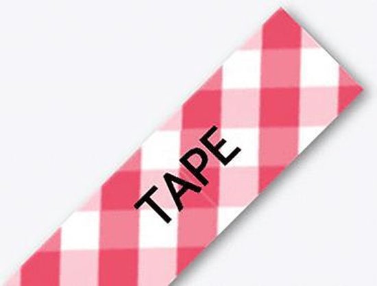 Brother TZe, TZ TZe-MPRG31 Tapekleur: Wit (met rood ruitmotief) Tekstkleur:Zwart 12 mm 4 m - afbeelding 10