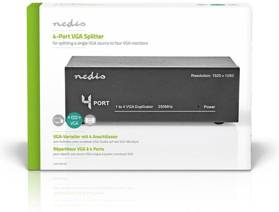 VGA splitter | 4-Poorts | Maximale resolutie: 1920x1440 - afbeelding 5