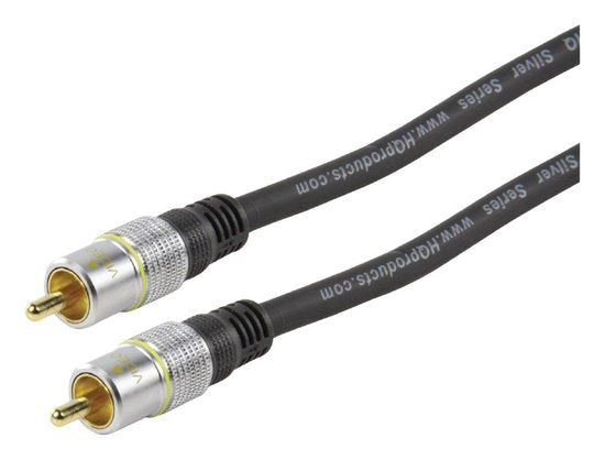 HQ Super Silver Tulp composiet video kabel - 10 meter - afbeelding 2