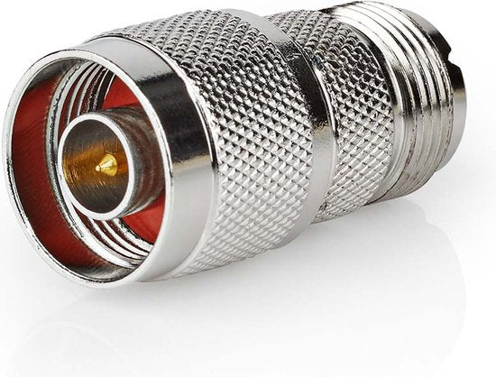 Nedis Satelliet- en Antenne-Adapter - N-Male - PL259 Female - Vernikkeld - 75 Ohm - Recht - Metaal - Zilver - 10 Stuks - Envelop - afbeelding 3