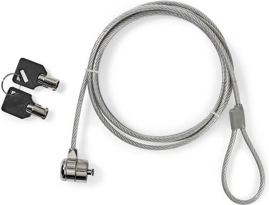Nedis Notebook-Slot - Type vergrendeling: Sleutel - 1.80 m - Metaal - afbeelding 1