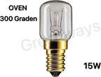 Ovenlampje - 15W - E14 Schakelbordlampje - 300 Graden - Hittebestendig - Voor in de oven - Bakoven - 230V (2 STUKS) - afbeelding 2