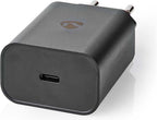 Nedis Oplader - 30 W - PD3.0 27W / PD3.0 30W / QC3.0 - 1.5 / 2.0 / 2.5 / 3.0 A - Outputs: 1 - USB-C - Automatische Voltage Selectie - Zwart - afbeelding 8