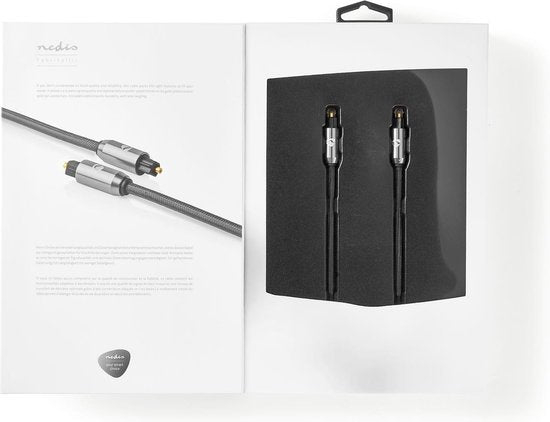 Nedis Digitale Audiokabel | TosLink Male - TosLink Male | Gun Metal Grey | Gevlochten Kabel - afbeelding 12