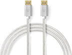 Nedis DisplayPort-Kabel - DisplayPort Male - DisplayPort Male - 8K@60Hz - Verguld - 2.00 m - Rond - Gevlochten - Zilver - Cover Window Box - afbeelding 3