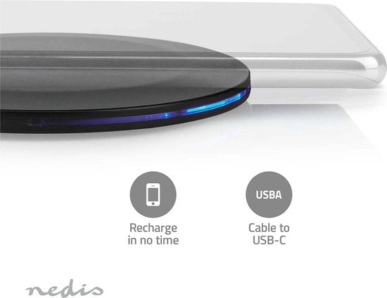 Nedis Draadloze Oplader - 5 / 7.5 / 10 / 15 W - 2.0 A - LED-indicatie in gebruik - Inclusief kabel - USB Type-A - 1.00 m - afbeelding 6