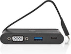 Nedis USB Multi-Port Adapter - USB 3.1 - USB-C Female - USB-A Female / USB-C Female / VGA Female 15p - Rond - Vernikkeld - Zwart - Window Box met Euro Lock - afbeelding 3