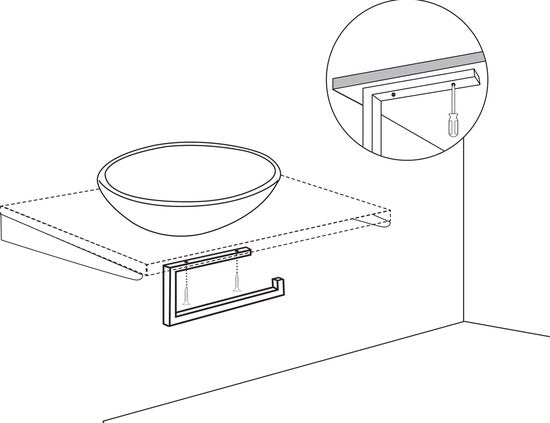 Differnz Handdoekdrager 35 x 14 cm mat wit - afbeelding 3