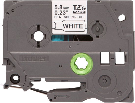 Labeltape krimpkous Brother Hse HSe-211 Tapekleur: Wit Tekstkleur:Zwart 5.8 mm 1.5 m - afbeelding 3