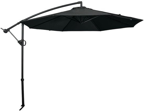 Livarno Zweefparasol 300 cm x 258 cm draaibaar Antraciet 180 grams polyester doek - afbeelding 2