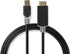 Nedis Mini DisplayPort-Kabel - DisplayPort 1.2 - Mini-DisplayPort Male - HDMI Connector - 21.6 Gbps - Verguld - 2.00 m - Rond - PVC - Antraciet - Window Box - afbeelding 9