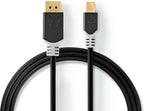 Nedis Mini DisplayPort-Kabel - DisplayPort 1.4 - Mini-DisplayPort Male - DisplayPort Male - 48 Gbps - Verguld - 2.00 m - Rond - PVC - Antraciet - Window Box - afbeelding 5