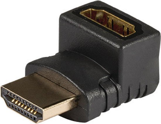 HDMI 270 haaks adapter HDMI -connector - HDMI -ingang 1 stuk grijs - afbeelding 1