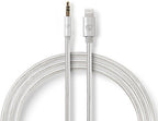 Nedis Lightning-Adapter - Apple Lightning 8-Pins - 3,5 mm Male - Verguld - 1.00 m - Rond - Nylon - afbeelding 2