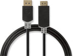 Nedis DisplayPort-Kabel - DisplayPort Male - HDMI Connector - 4K@30Hz - Verguld - 2.00 m - Rond - PVC - Antraciet - Doos - afbeelding 8