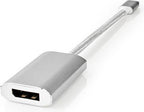 Nedis USB-C Adapter - USB 3.2 Gen 1 - USB-C Male - DisplayPort Female / USB-C Female - 4K@60Hz - Power delivery - 0.20 m - Rond - Verguld - Gevlochten / Nylon - Zilver - Cover Window Box - afbeelding 6