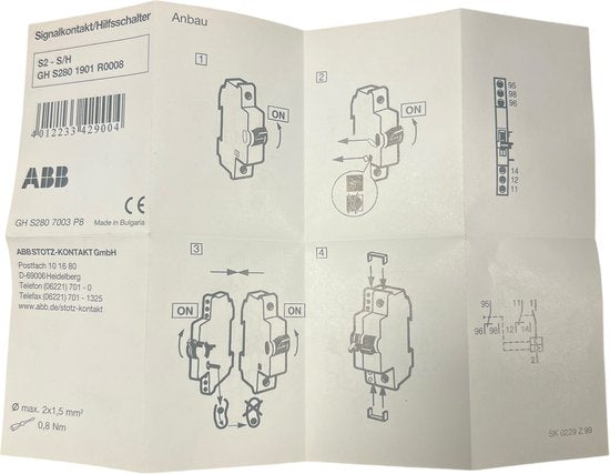 ABB Hulpschakelaar / Signalcontact / Hilfschalter GH S280 1901 R0008 - afbeelding 6