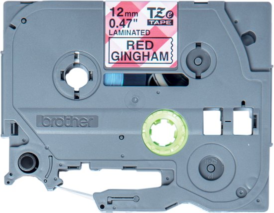 Brother TZe, TZ TZe-MPRG31 Tapekleur: Wit (met rood ruitmotief) Tekstkleur:Zwart 12 mm 4 m - afbeelding 7